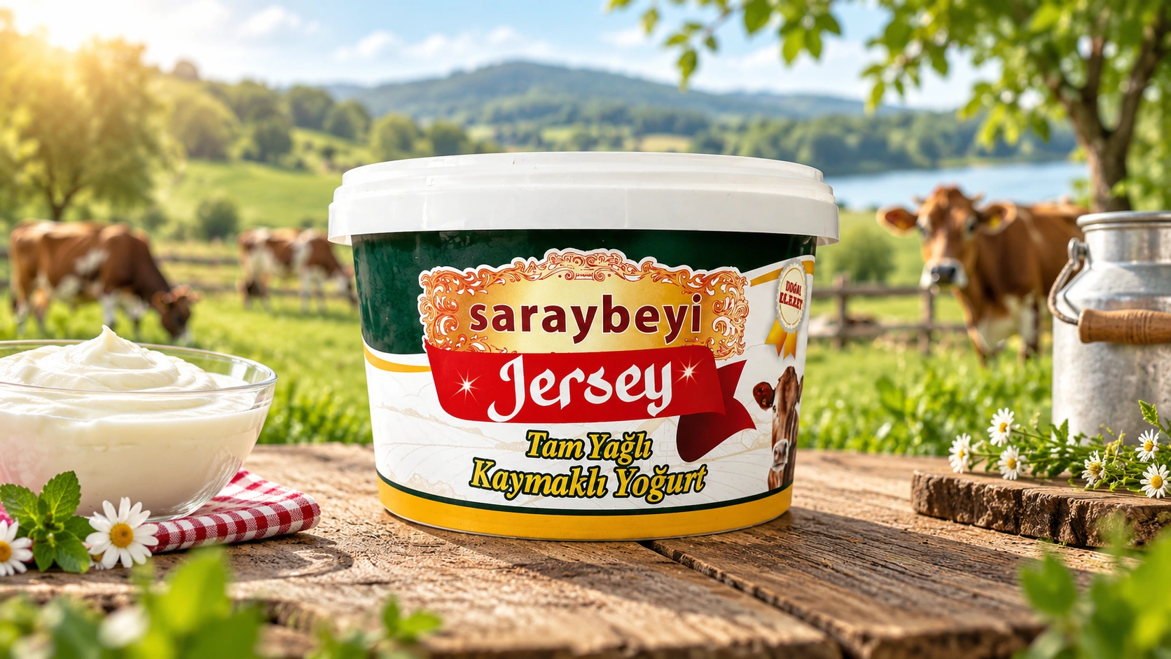 Jersey Tam Yağlı Kaymaklı İnek Yoğurdu